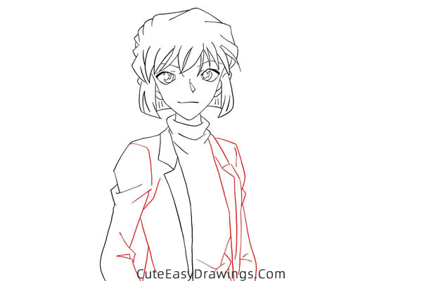 how to draw shiho miyano from detective conan - www.cuteeasydrawings.com