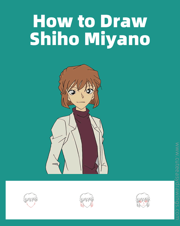 how to draw shiho miyano from detective conan - www.cuteeasydrawings.com