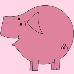 How to Draw Slim Pig Step by Step