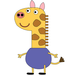 How to Draw Gerald Giraffe from Peppa Pig Step by Step