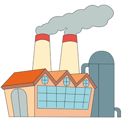 How to Draw a Factory Step by Step