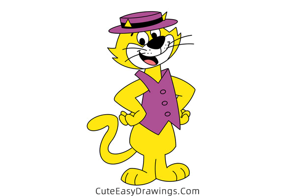 how to draw top cat - www.cuteeasydrawings.com