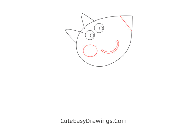 how to draw freddy fox from peppa pig - www.cuteeasydrawings.com