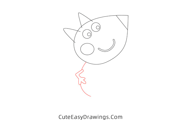 how to draw freddy fox from peppa pig - www.cuteeasydrawings.com