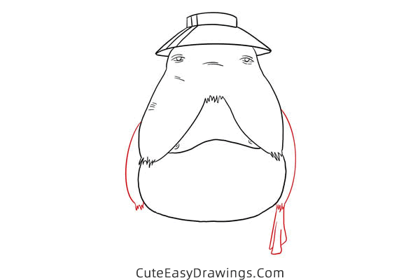 how to draw radish spirit from spirited away - www.cuteeasydrawings.com