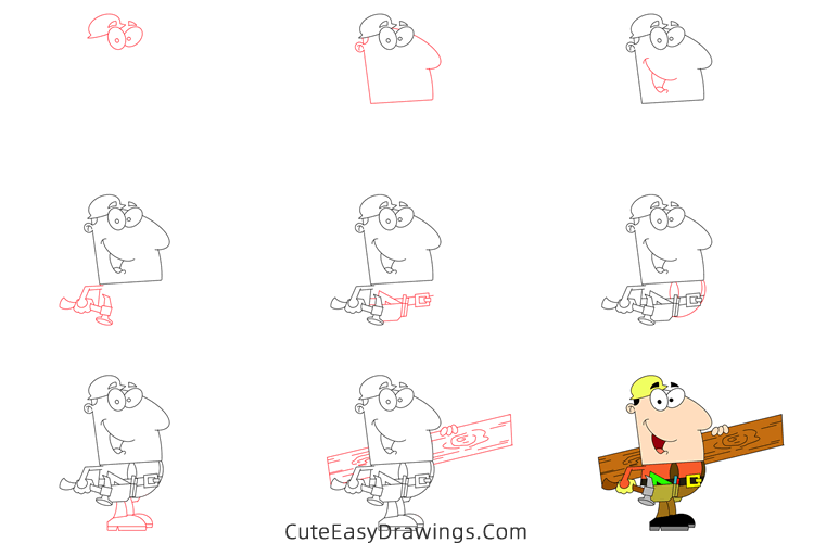 how to draw a construction worker - www.cuteeasydrawings.com