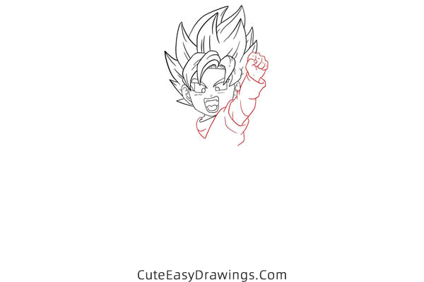 how to draw son goten from dragon ball - www.cuteeasydrawings.com