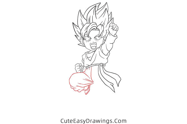 how to draw son goten from dragon ball - www.cuteeasydrawings.com