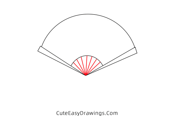 how to draw a hand fan - www.cuteeasydrawings.com