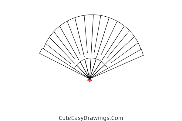 how to draw a hand fan - www.cuteeasydrawings.com