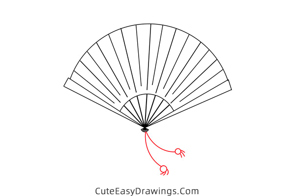 how to draw a hand fan - www.cuteeasydrawings.com