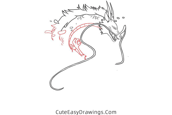 how to draw river spirit from spirited away - www.cuteeasydrawings.com