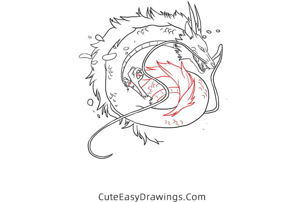 how to draw river spirit from spirited away - www.cuteeasydrawings.com