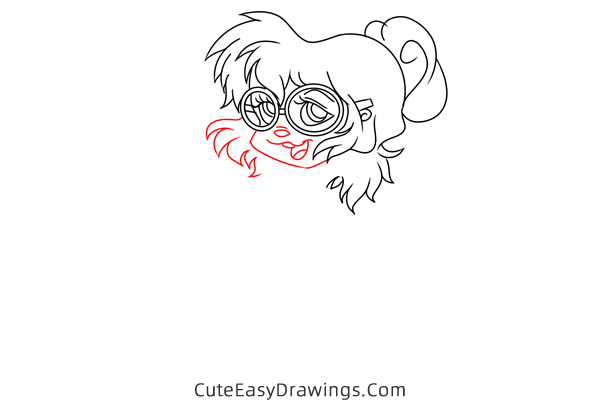 how to draw jeanette from alvin and the chipmunks - www.cuteeasydrawings.com