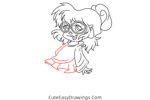 how to draw jeanette from alvin and the chipmunks - www.cuteeasydrawings.com