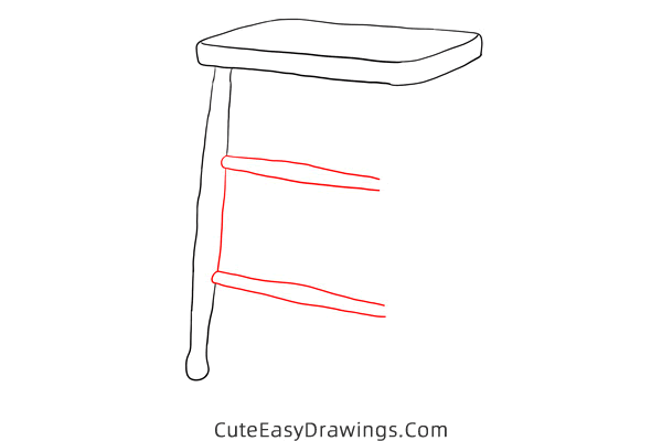 how to draw a high stool - www.cuteeasydrawings.com