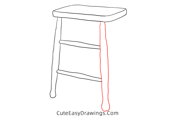 how to draw a high stool - www.cuteeasydrawings.com