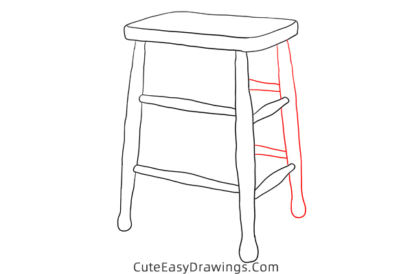 how to draw a high stool - www.cuteeasydrawings.com