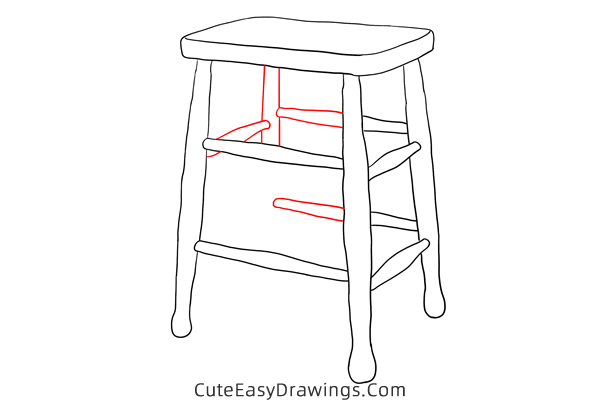 how to draw a high stool - www.cuteeasydrawings.com