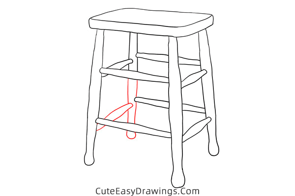 how to draw a high stool - www.cuteeasydrawings.com
