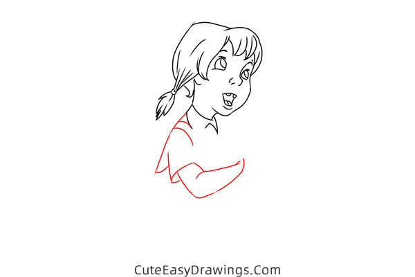 how to draw penny from the rescuers - www.cuteeasydrawings.com
