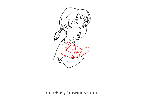 how to draw penny from the rescuers - www.cuteeasydrawings.com