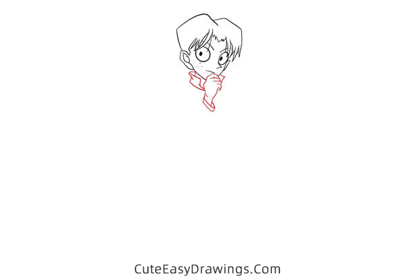 how to draw mitsuhiko tsuburaya from detective conan - www.cuteeasydrawings.com
