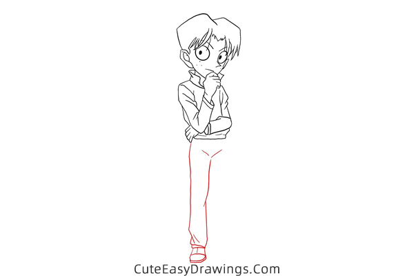 how to draw mitsuhiko tsuburaya from detective conan - www.cuteeasydrawings.com