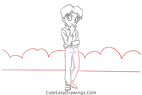 how to draw mitsuhiko tsuburaya from detective conan - www.cuteeasydrawings.com