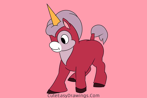 how to draw unicorn from fantasia - www.cuteeasydrawings.com