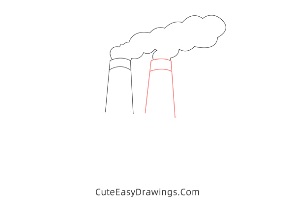 how to draw a factory - www.cuteeasydrawings.com