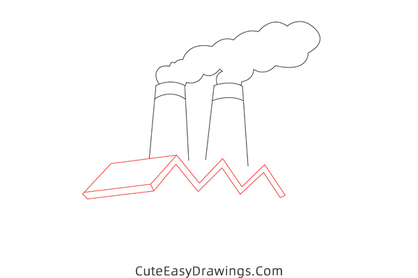 how to draw a factory - www.cuteeasydrawings.com