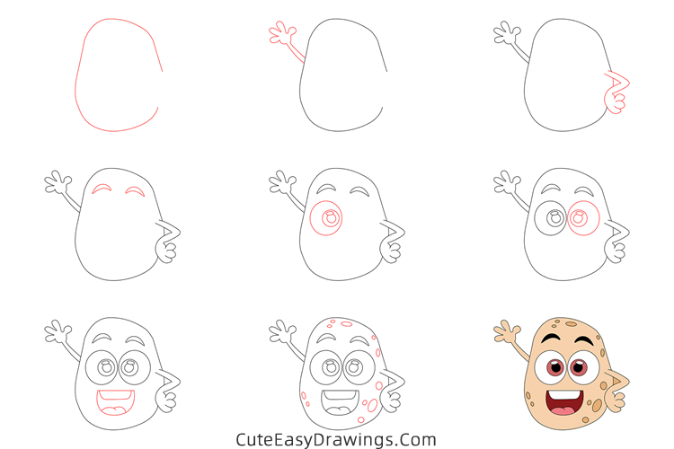 how to draw a cute potato - www.cuteeasydrawings.com