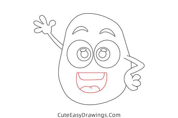 how to draw a cute potato - www.cuteeasydrawings.com