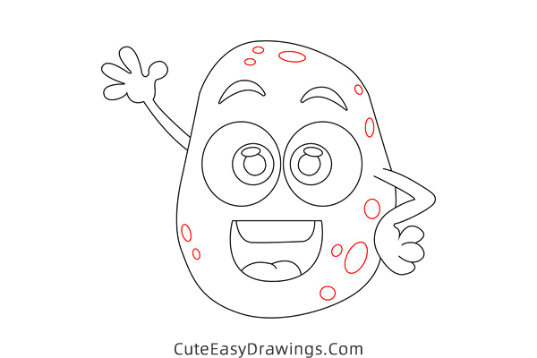 how to draw a cute potato - www.cuteeasydrawings.com