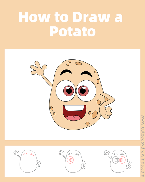 how to draw a cute potato - www.cuteeasydrawings.com