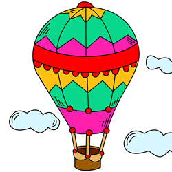 How to Draw a Hot Air Balloon Step by Step
