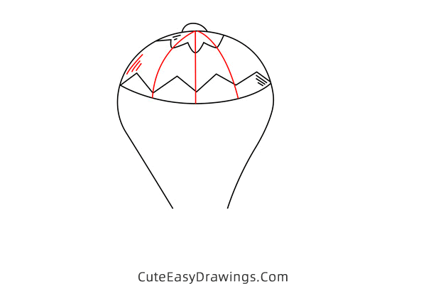 how to draw a hot air balloon - www.cuteeasydrawings.com