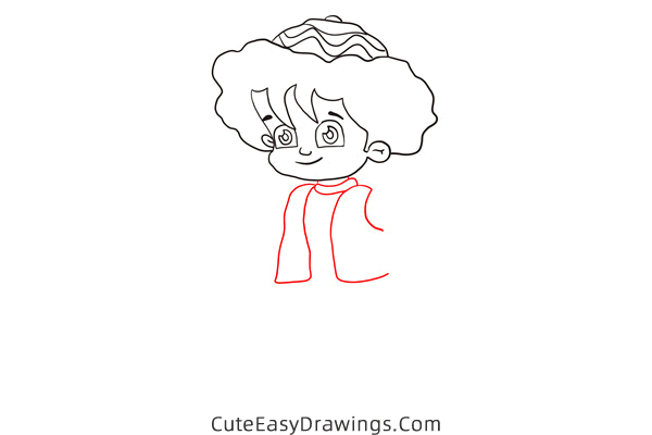 how to draw an egyptian boy - www.cuteeasydrawings.com