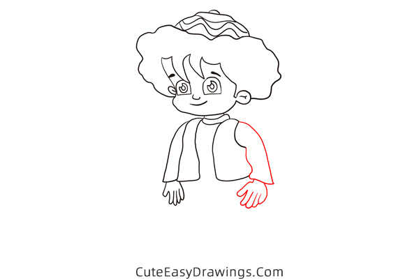 how to draw an egyptian boy - www.cuteeasydrawings.com