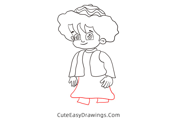 how to draw an egyptian boy - www.cuteeasydrawings.com