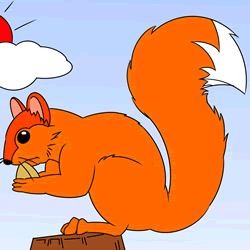 How to Draw a Squirrel Eating Step by Step