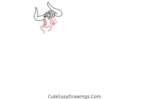how to draw ferdinand the bull - www.cuteeasydrawings.com