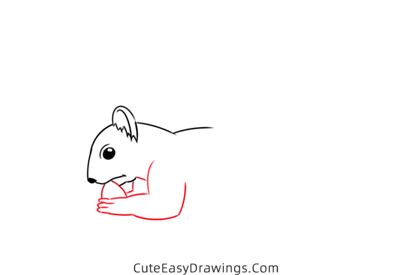 how to draw a squirrel eating - www.cuteeasydrawings.com