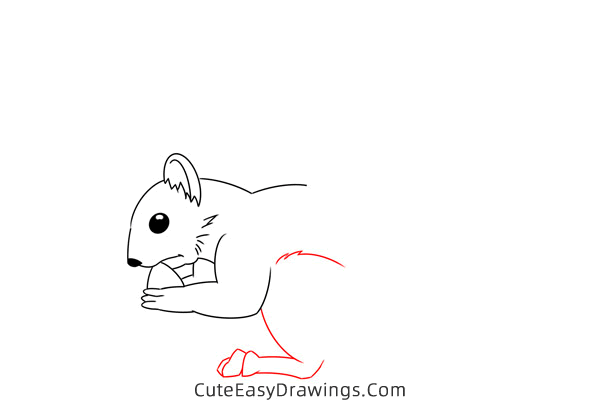 how to draw a squirrel eating - www.cuteeasydrawings.com