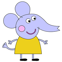 How to Draw Emily Elephant from Peppa Pig Step by Step