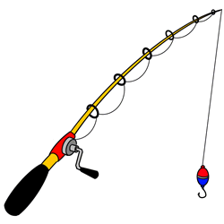 How to Draw a Fishing Rod Step by Step