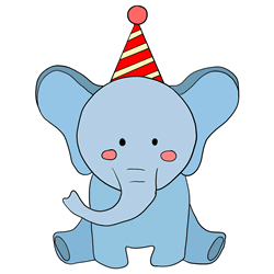 How to Draw a Happy Birthday Elephant Step by Step