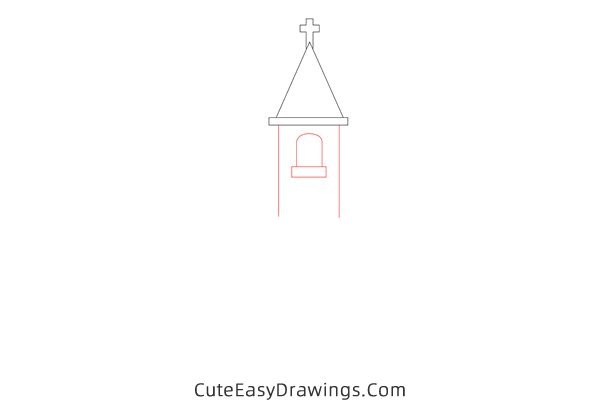 how to draw a country church - www.cuteeasydrawings.com