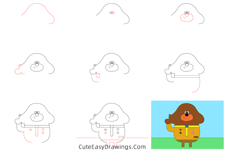 how to draw duggee - www.cuteeasydrawings.com